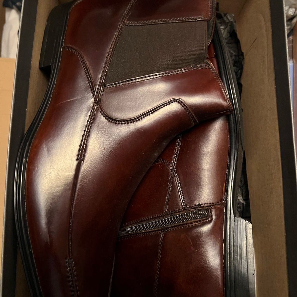 BRAND NEW BROWN STACEY ADAMS DRESS OR CASUAL BOOTS. - Picture 2 of 16